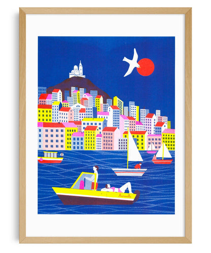 Marseille A3 Print by Popy Matigot