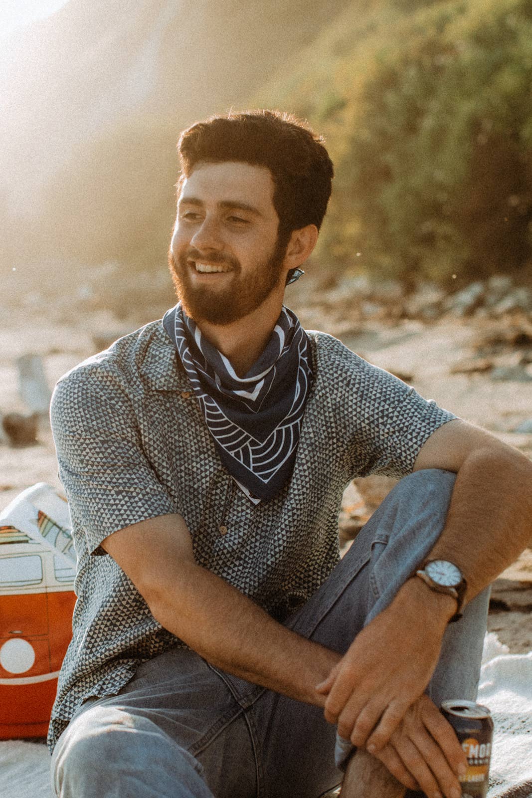 Breaking Waves Organic Cotton Bandana