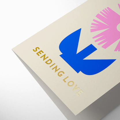 Sending Love Flower Greetings Card
