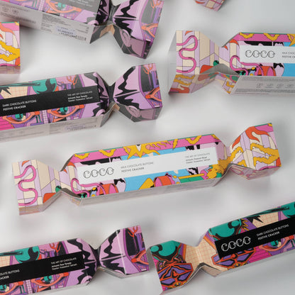 Festive Cracker with Colombian Milk Chocolate Buttons