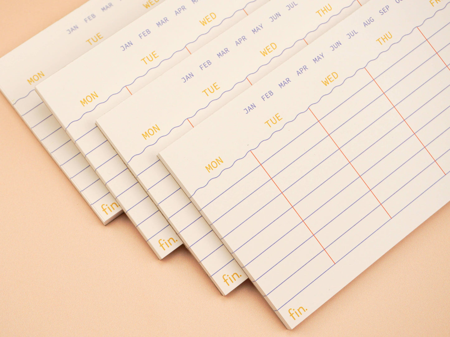 Mini Undated Weekly Planner in Blues