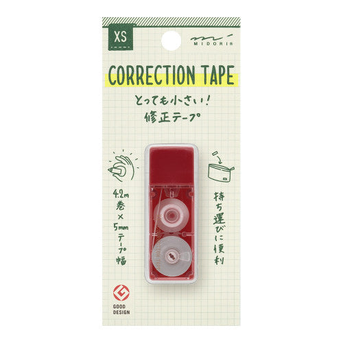 Midori XS Correction Tape in Dark Red