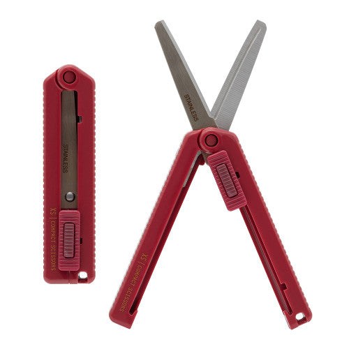 Midori XS Compact Scissors in Dark Red