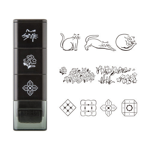Paintable Stamp Roller - Cat & Landscape