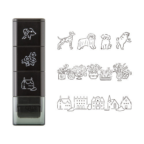 Paintable Stamp Roller - Dog & Landscape