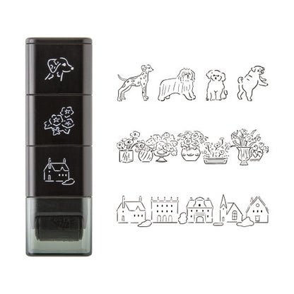 Paintable Stamp Roller - Dog & Landscape