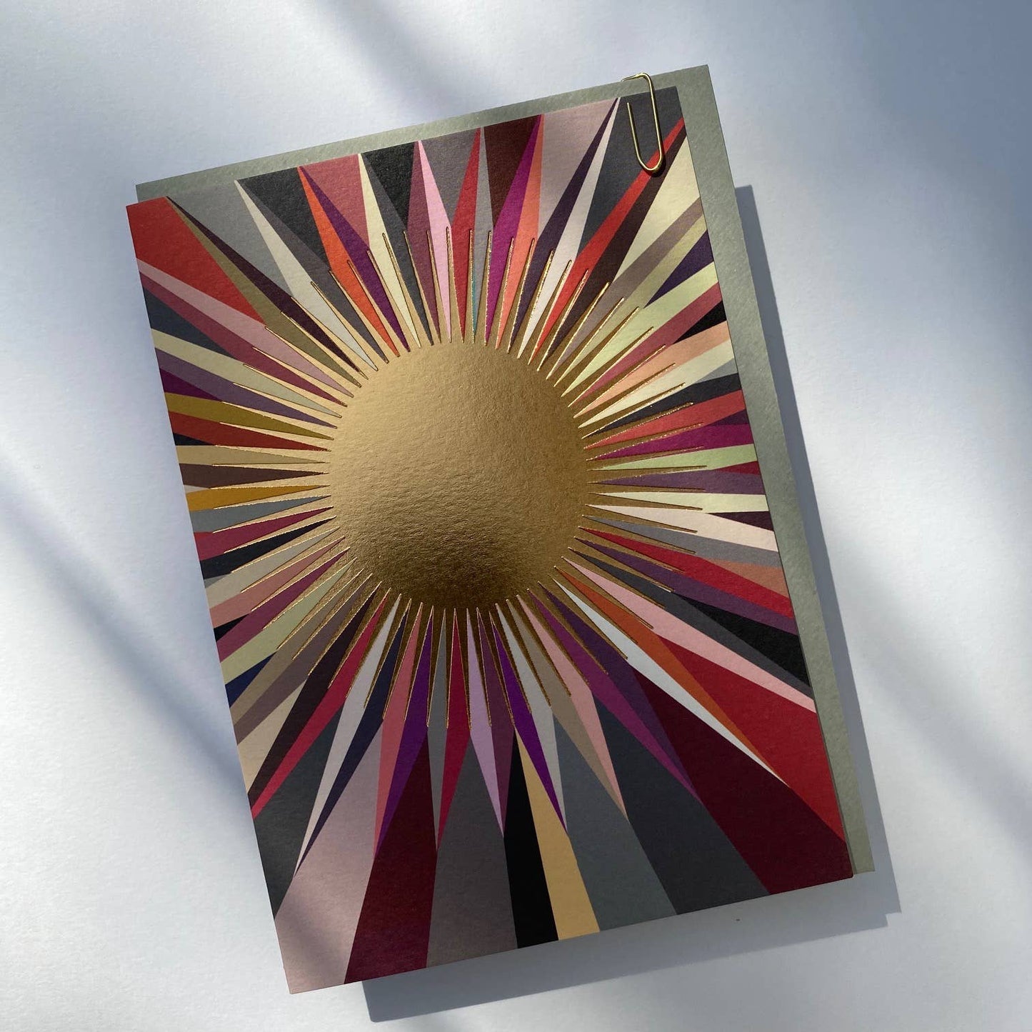 Starburst Tonal Sun Greetings Card