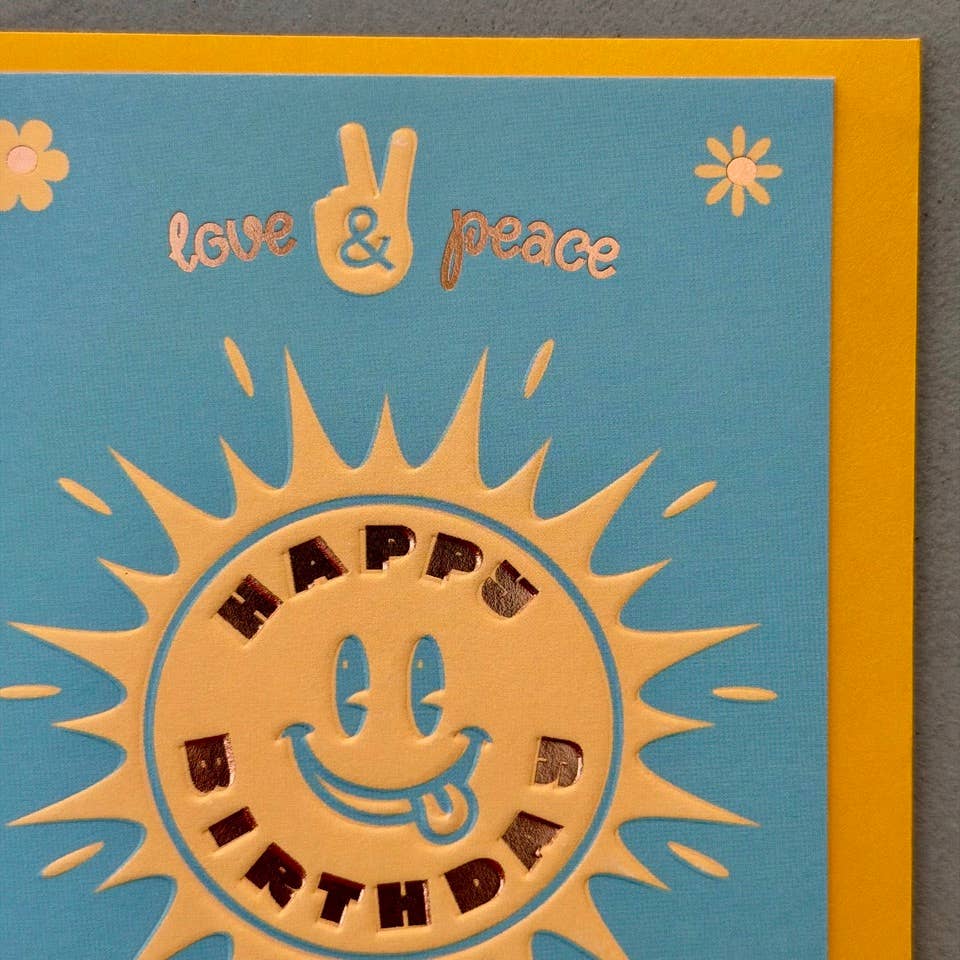 90s Rave Sun Birthday Card