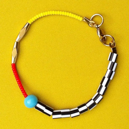 Pop Art Bracelet in Yellow, Red & Turquoise