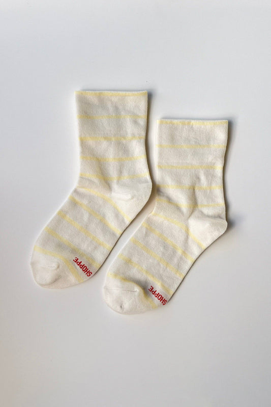 Wally Socks in Lemon Stripe