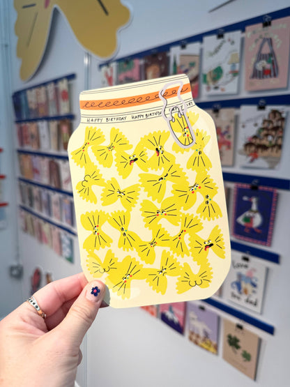 Pasta Jar Die Cut Birthday Card