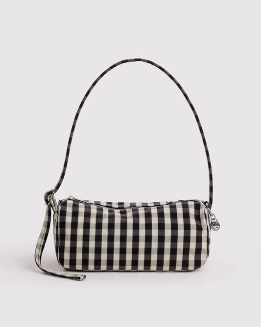 Baggu Nylon Loaf Bag in Black & Cream Gingham