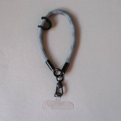 Wrist Phone Strap in Black & White Swirl