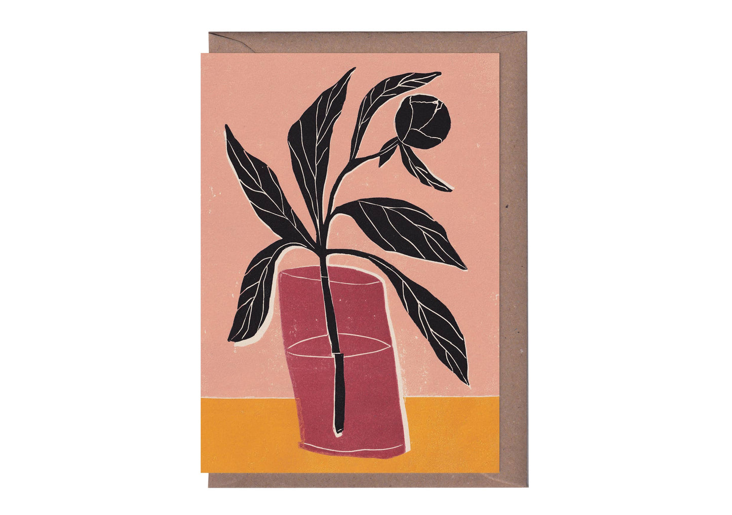 Peony Greetings Card