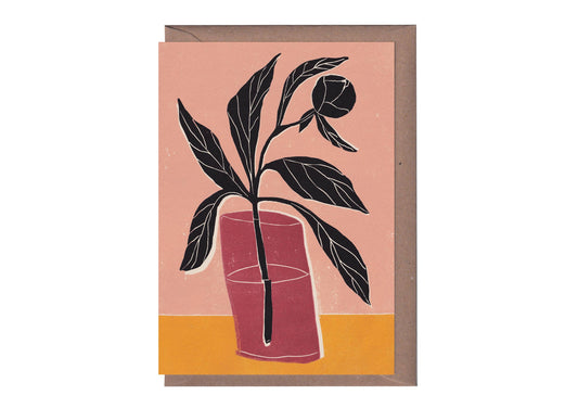 Peony Greetings Card