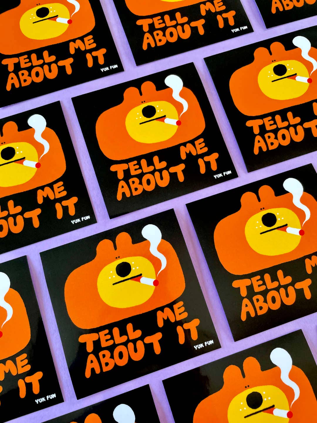 Tell Me About It Bear Eco Vinyl Sticker