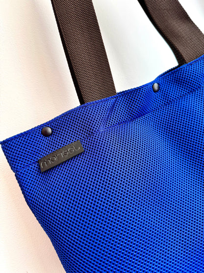 Electric Blue Scuba Mesh Tote Bag