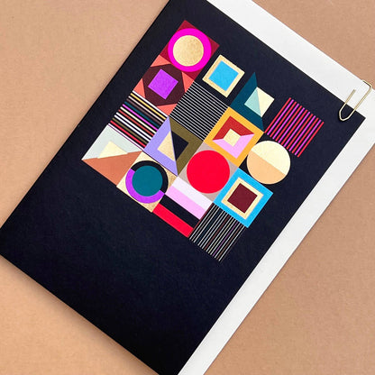 Abacus Geometric Art Greetings Card