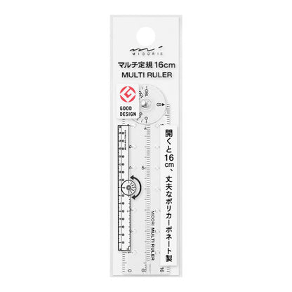 Midoru Multi Ruler 16cm in Clear