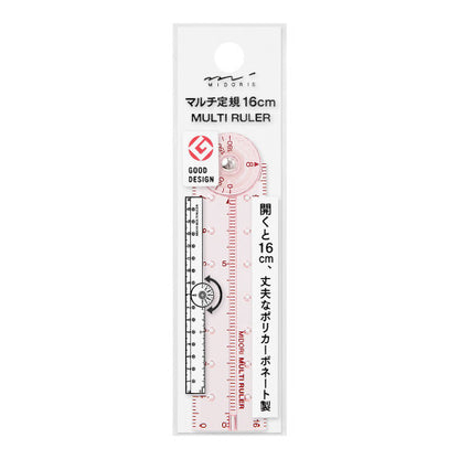 Midoru Multi Ruler 16cm in Pink