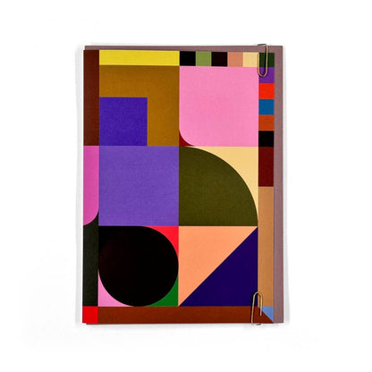 Corner Graphic Colour Block Greetings Card