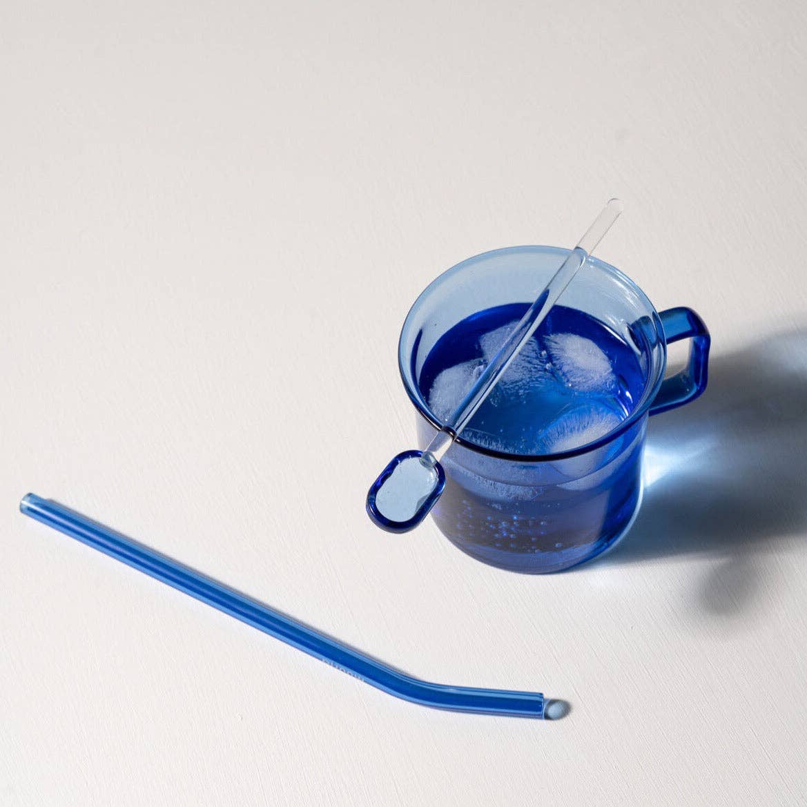 Glass Mug in Blue