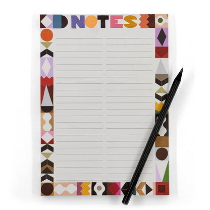Geometric Border A5 Notepad