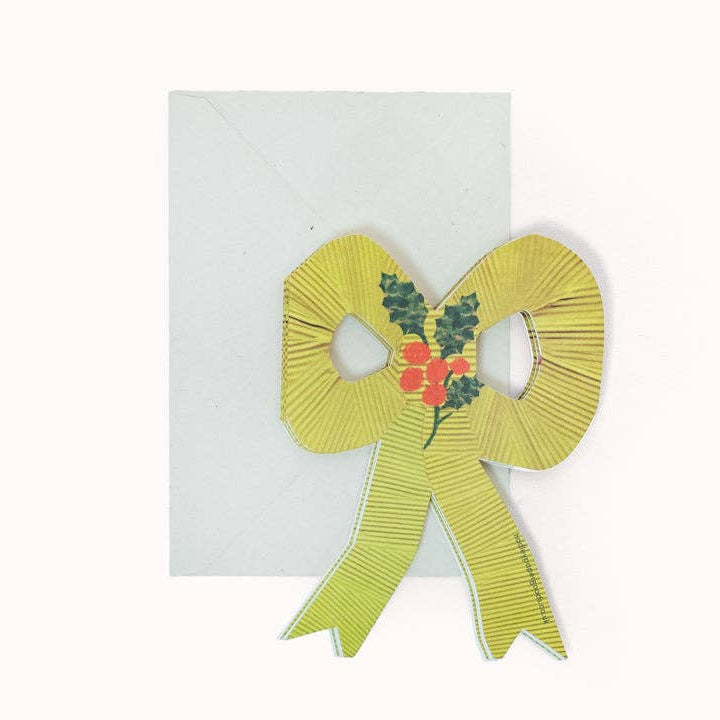 Festive Bow Concertina Christmas Card