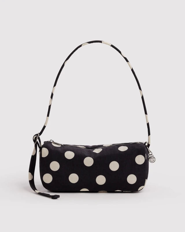 Baggu Nylon Loaf Bag in Black & Cream Polka Dot