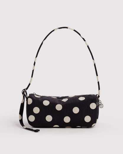 Baggu Nylon Loaf Bag in Black & Cream Polka Dot