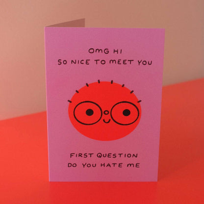 Omg Hi So Nice To Meet You Greetings Card