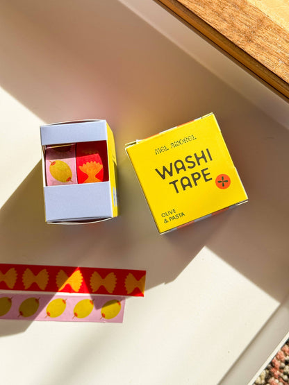 Olive & Pasta Washi Tape 2 Pack