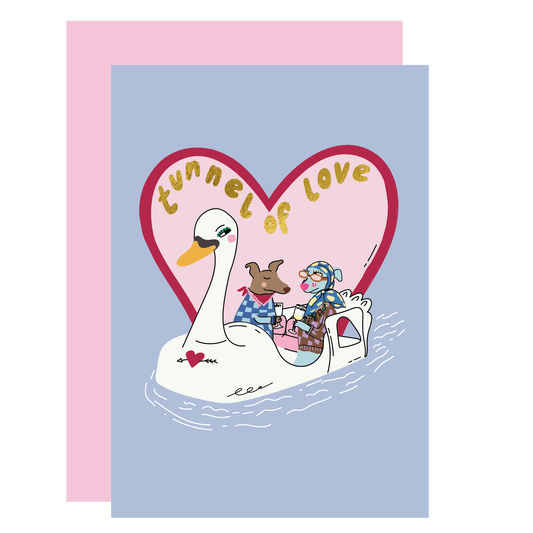 Love Tunnel Greetings Card