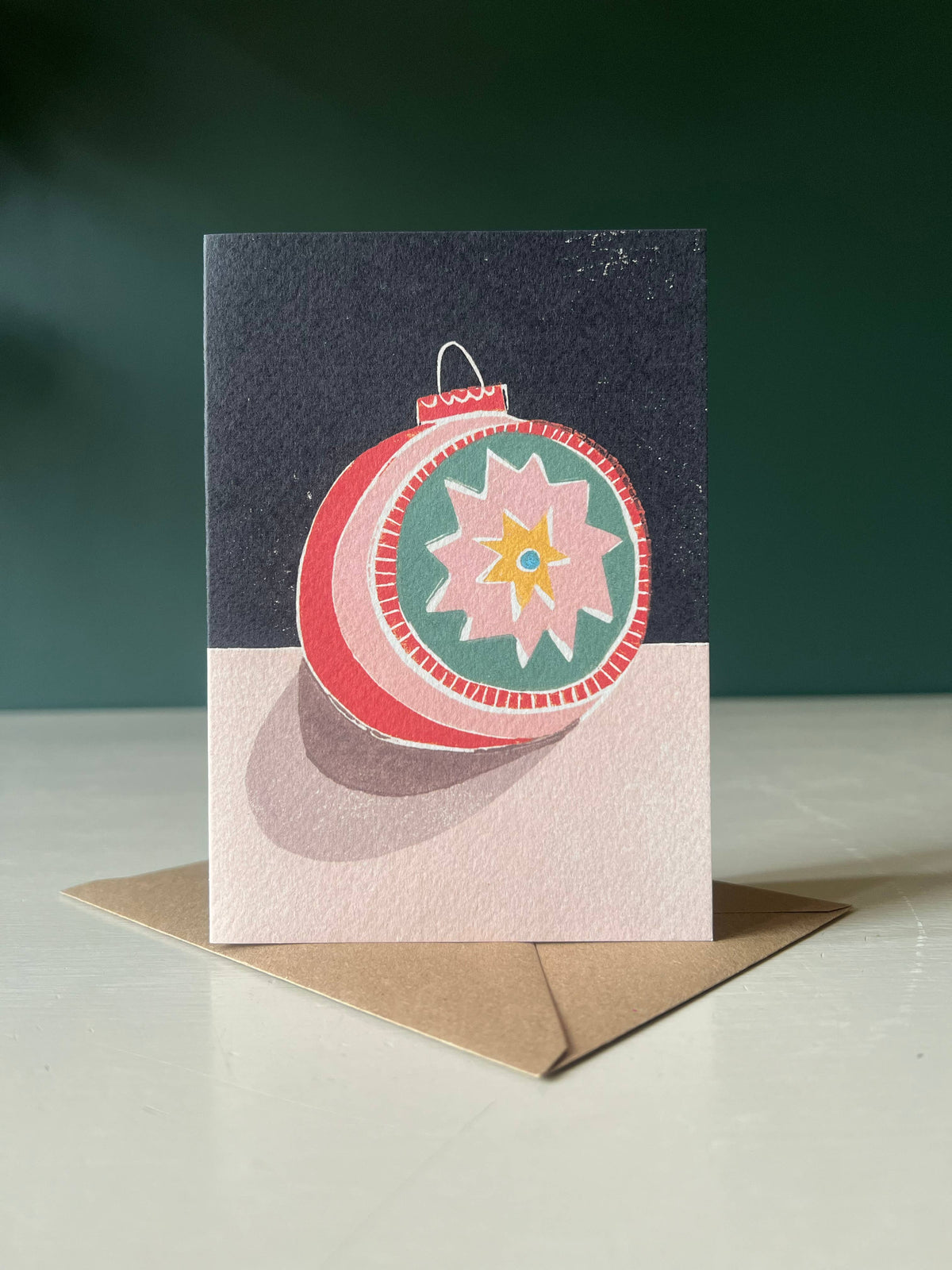 Star Bauble Christmas Card