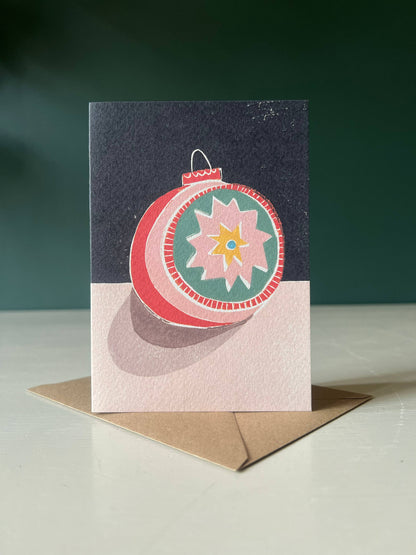 Star Bauble Christmas Card