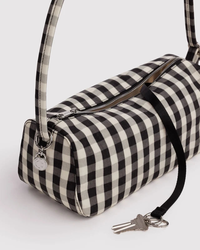 Baggu Nylon Loaf Bag in Black & Cream Gingham