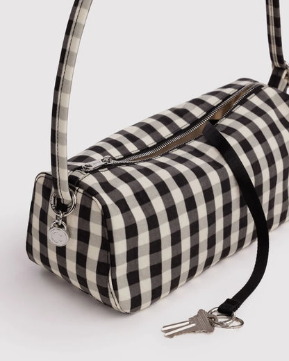 Baggu Nylon Loaf Bag in Black & Cream Gingham