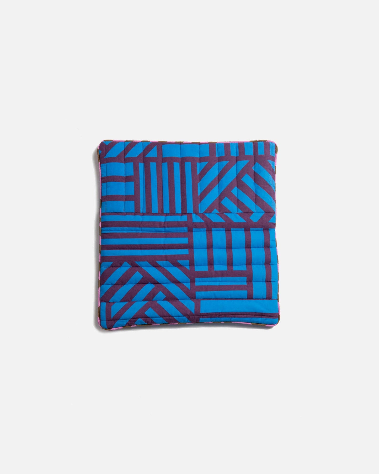 Quilted Cushion in Sidewinder Blueberry
