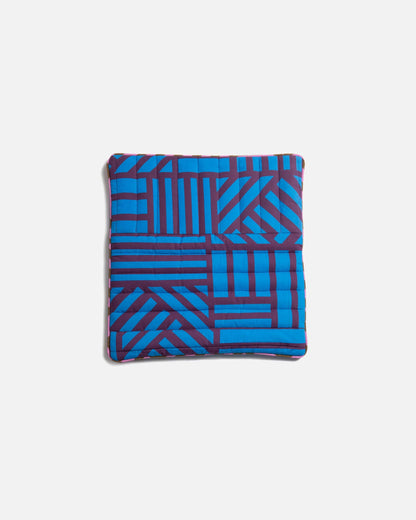 Quilted Cushion in Sidewinder Blueberry