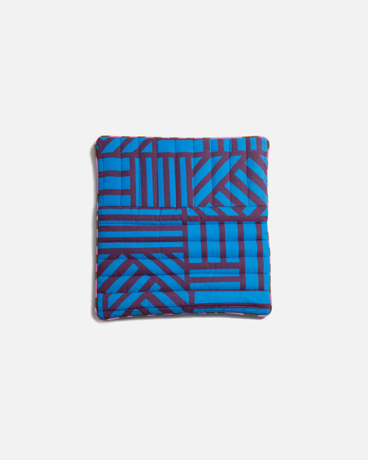 Quilted Cushion in Sidewinder Blueberry