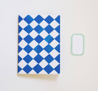 Blue & White Chequered A5 Sketchbook