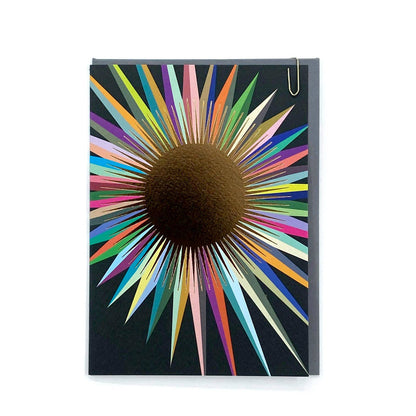 Starburst Bright Sun Foiled Greetings Card