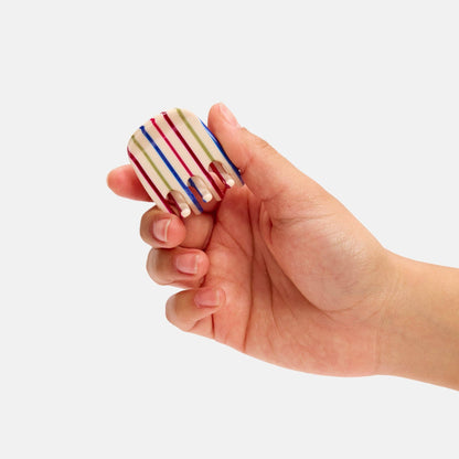Midi Ursa Hair Claw in Vanilla Stripe