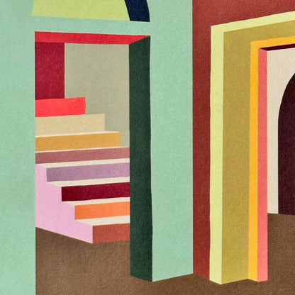 Rug Arch Interior Greetings Card 