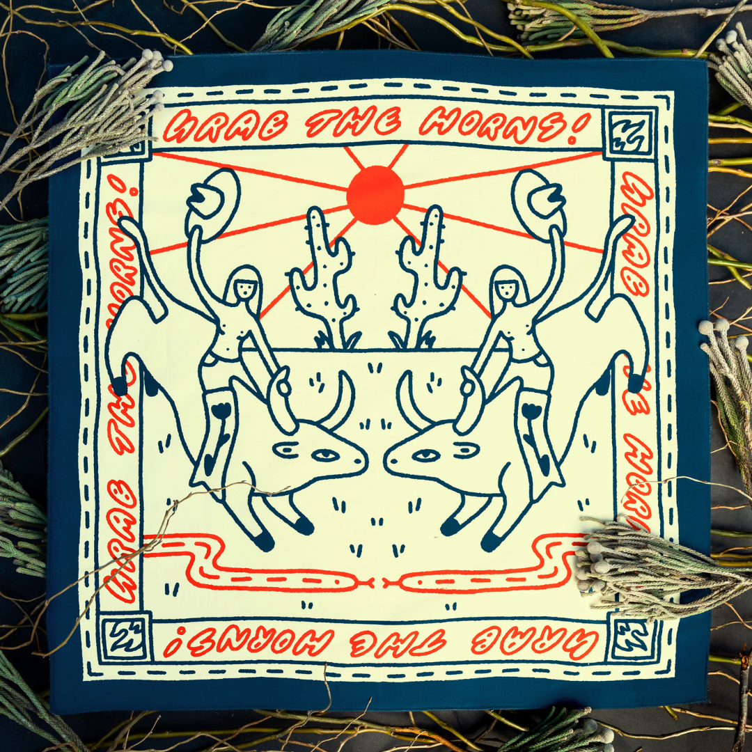 Grab The Horns Organic Cotton Bandana