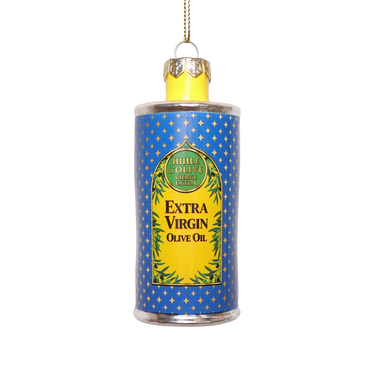 Olive Oil Bottle Glass Christmas Decoration