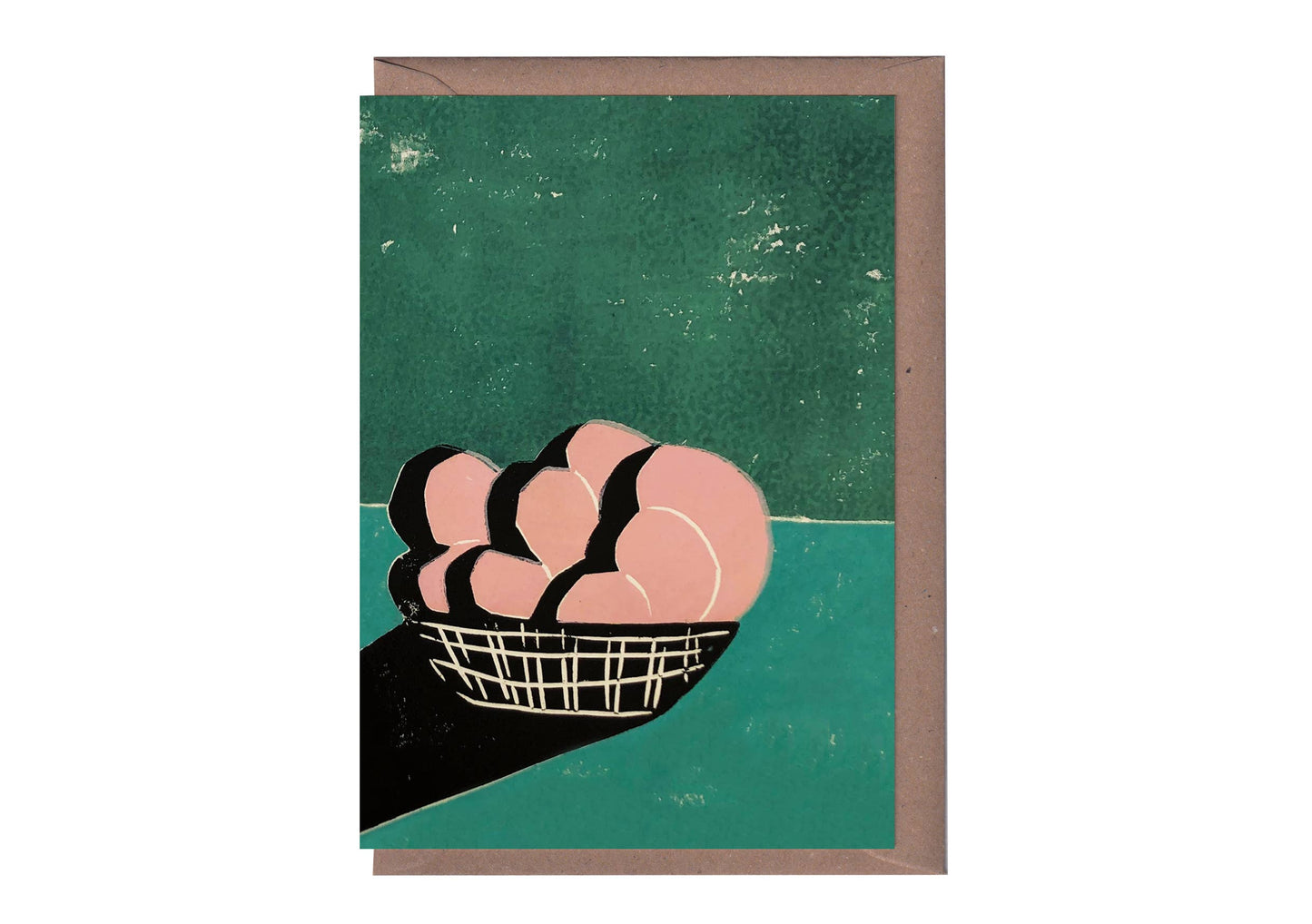 Bowl of Peaches Greetings Card