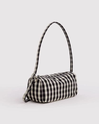 Baggu Nylon Loaf Bag in Black & Cream Gingham