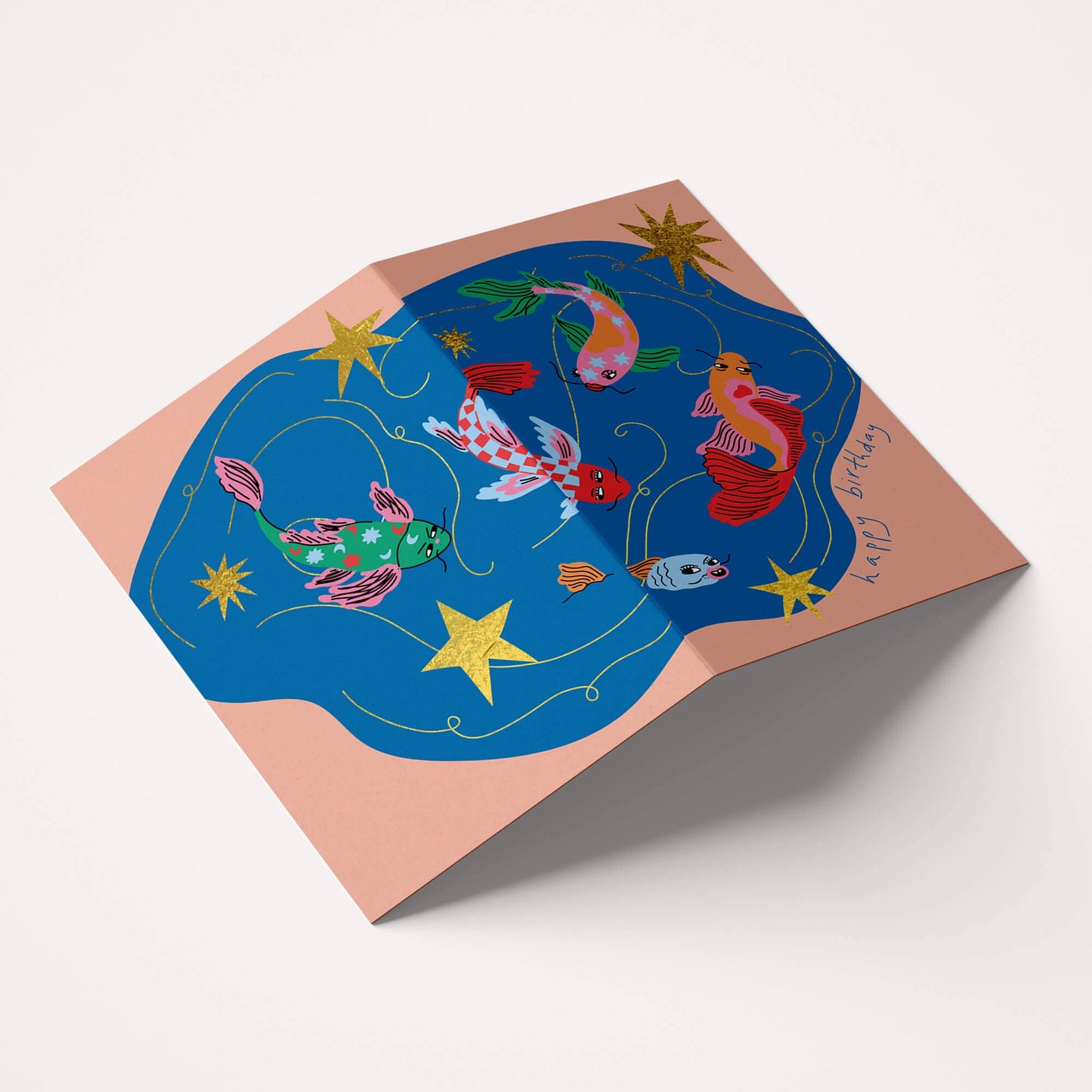Coy Koi Birthday Card