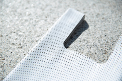Mini Grocer Bag in Perforated White Leather